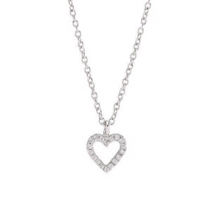 Joanli Nor - Aida - Sølv halskæde med hjerte og zirkonia 245 065